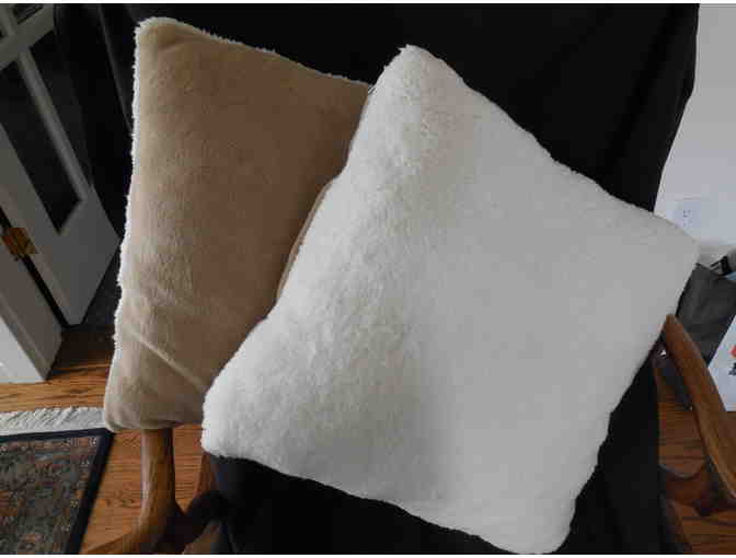 2-Pack Faux Sheepskin Pillows - Photo 1