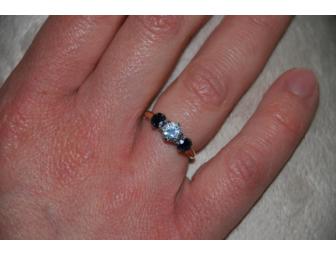 Beautiful Diamond and Sapphire Ring