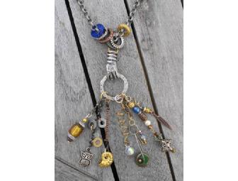 Industrial chic necklace and earrings set by 'The Welder's Daughter'