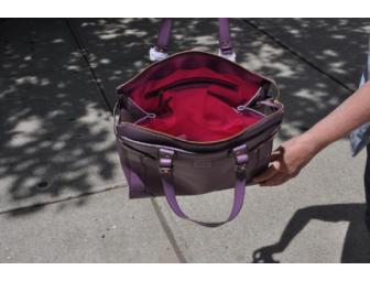 Isaac Mizrahi Purple Leather Handbag