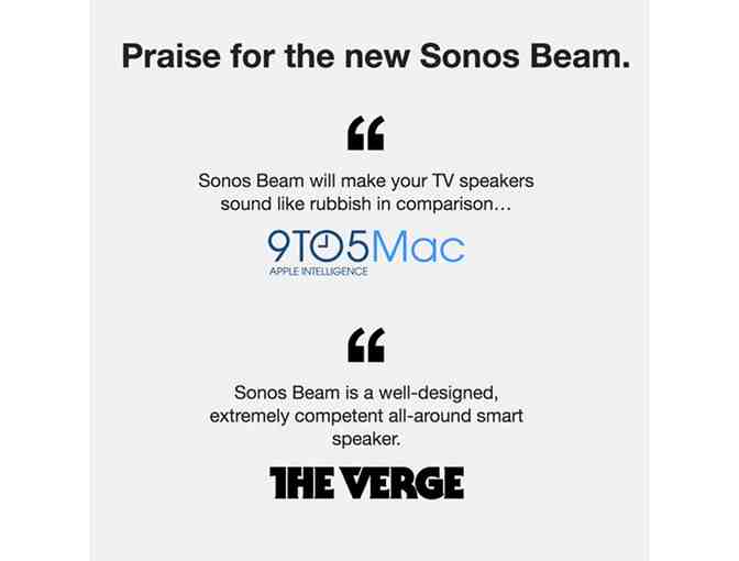Sonos Beam-Compact Smart TV Soundbar - Photo 3