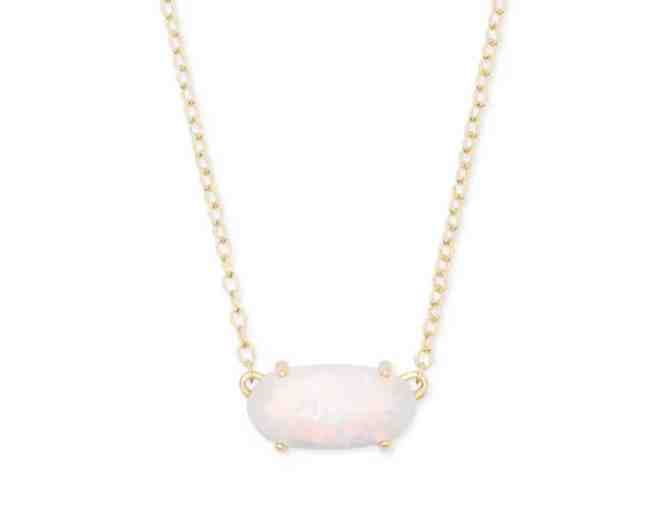 Kendra Scott Ever Gold Necklace with White Opal &amp; Gold Betty Stud Earrings with White Opal - Photo 3
