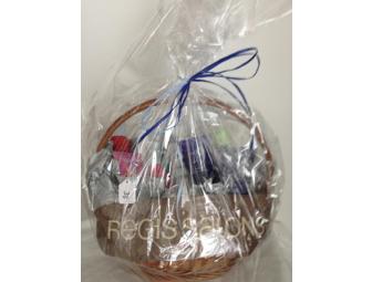 Basket of hair products from Regis Salon