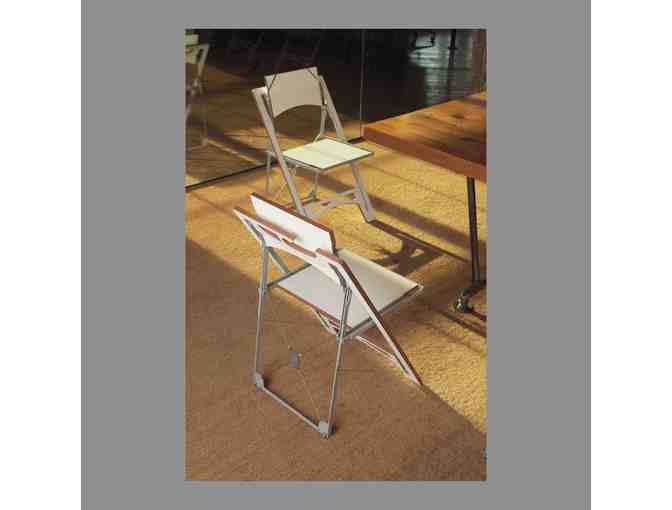 Tilt Designer Folding Chair  - Pure White
