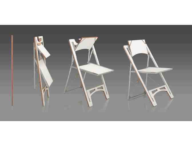 Tilt Designer Folding Chair  - Pure White