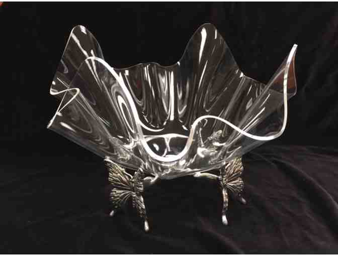 Arthur Court Butterfly Stand with 14' Acrylic Bowl
