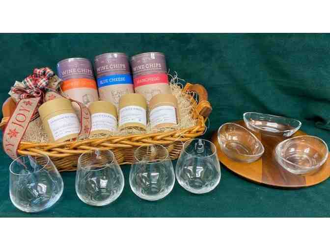 Wine Chips, Glasses and Serving Tray