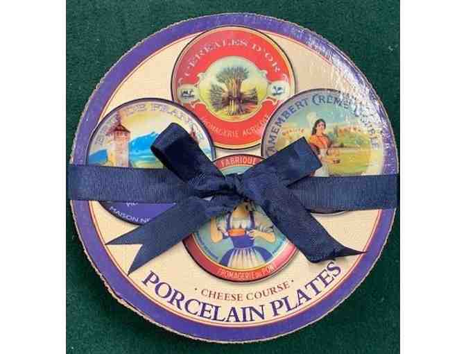 Porcelain Cheese Plates - set of 4
