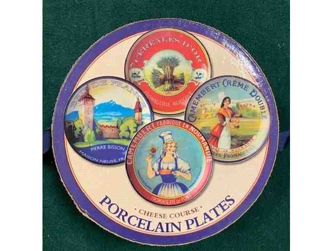 Porcelain Cheese Plates - set of 4