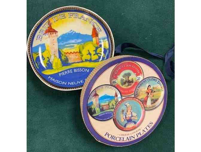 Porcelain Cheese Plates - set of 4