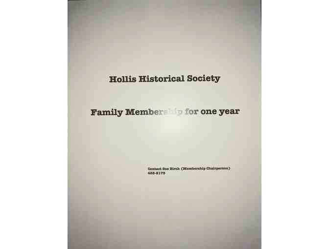 Hollis Historical Society Family Membership