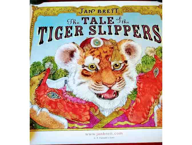 Autographed Poster Of THE TALE OF THE TIGER SLIPPERS By Jan Brett