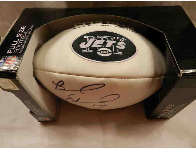 Autographed  New York Jets Logo Football signed by Braylon Edwards