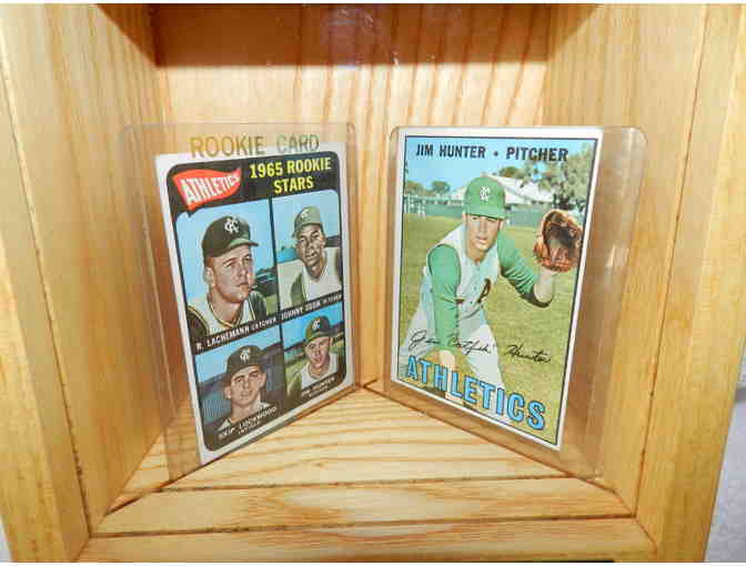 Autographed  Catfish Hunter Autographed Baseball and Rookie cards