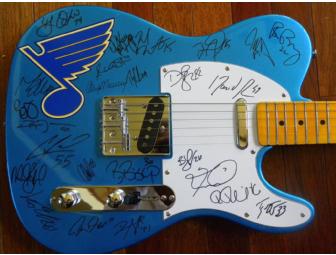 Autographed St Louis Blues Guitar by multiple players