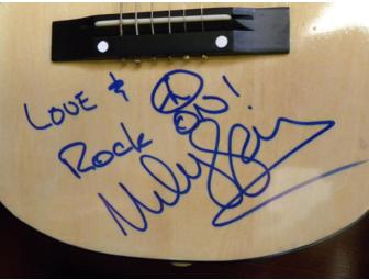 Billy Ray and Miley Cyrus Autographed Mini Guitar