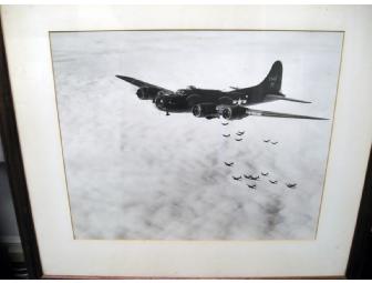 Framed Photograph of B17s over Europe