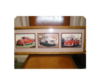 Fire truck photography triptych