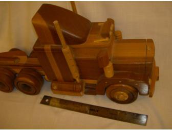 Wood Truck and Open Railed Trailer