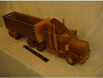 Wood Truck and Open Railed Trailer