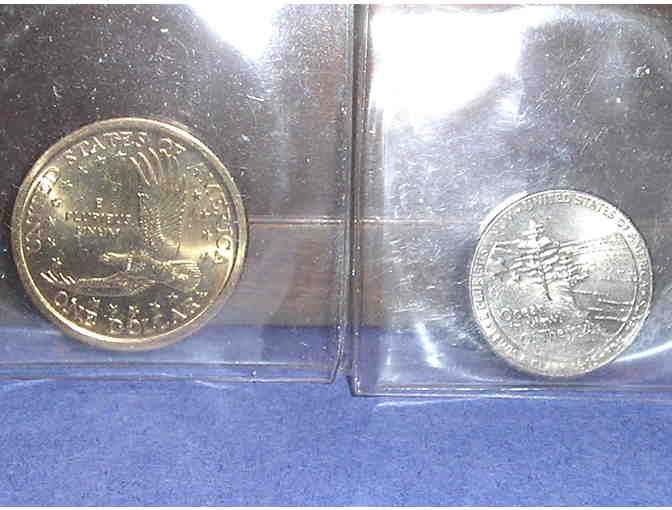 Sacagawea Dollar Coin and Lewis and Clark Nickel