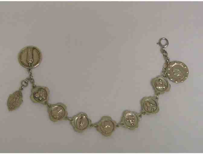 Silver Bracelet of Religious Medals