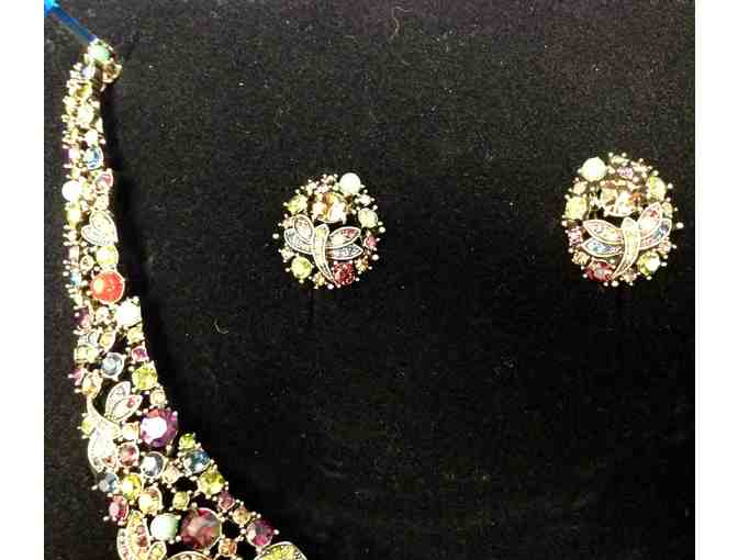 Heidi Daus 'Fantasy in Flight' Crystal Collar Necklace with Surprise Earrings