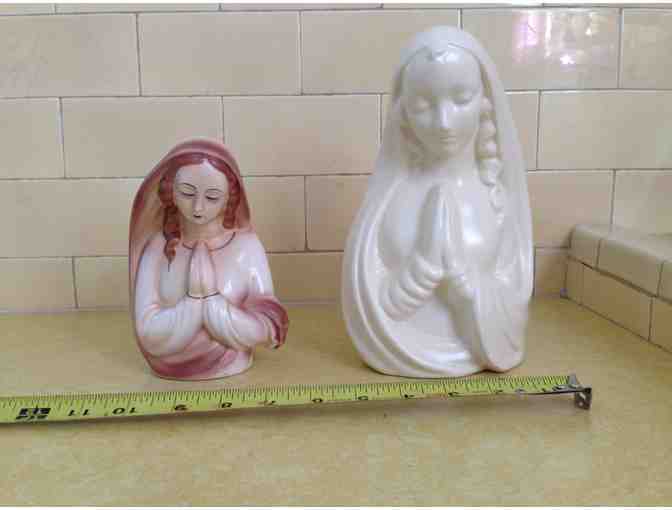 Virgin Mary Planters, set of two