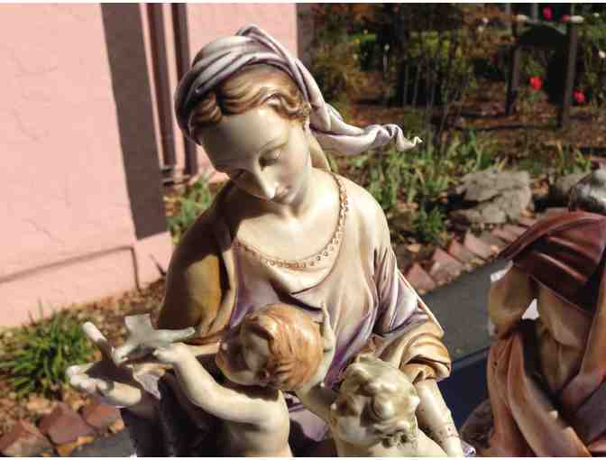 Madonnna with S. Giovannino, Vintage Porcelain Figurine, by Borsato