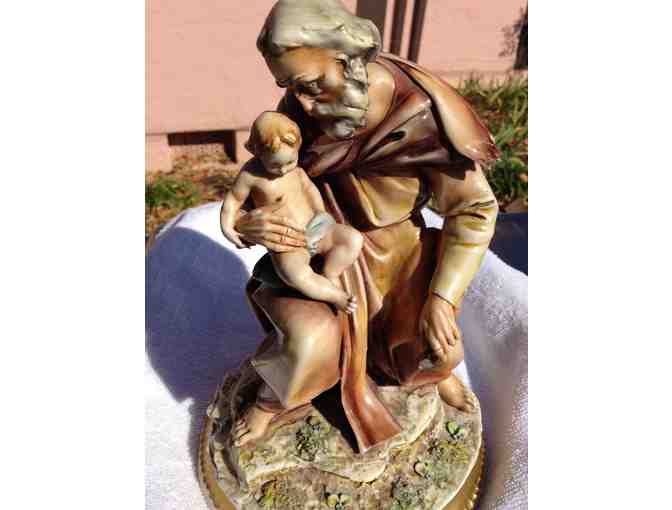 Joseph with the Baby Jesus, Vintage Porcelain Figurine, by Borsato