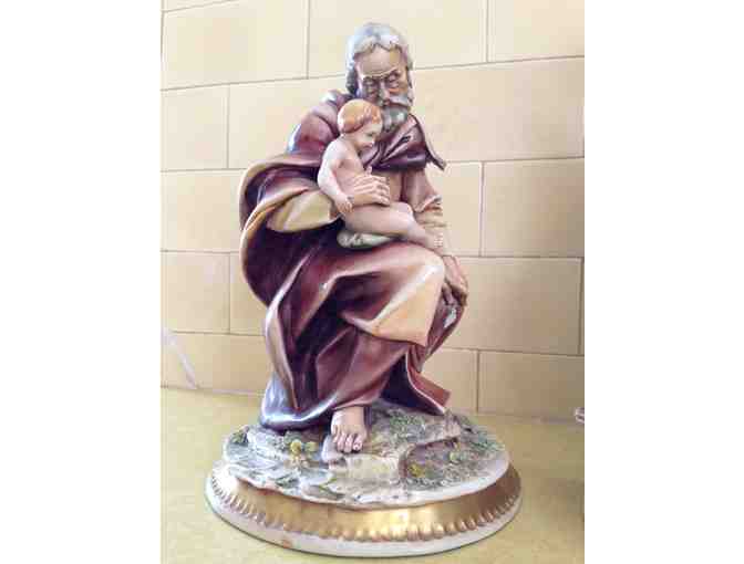 Joseph with the Baby Jesus, Vintage Porcelain Figurine, by Borsato