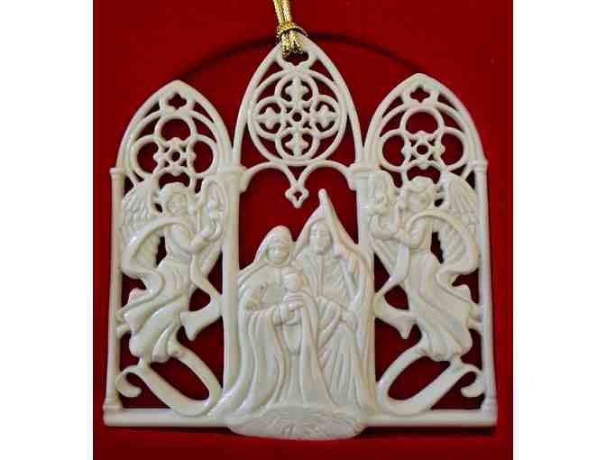 Lenox Holy Family Triptych with Nativity Angels, Christmas Ornament