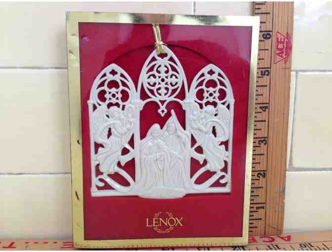 Lenox Holy Family Triptych with Nativity Angels, Christmas Ornament