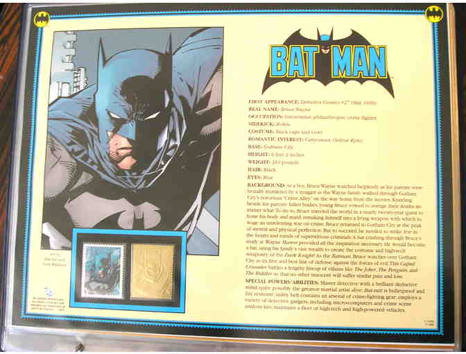 DC Super Heroes Collector Panels with Commemorative Stamp