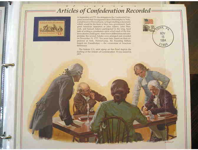 Historic Panels with U. S. Mint Stamps