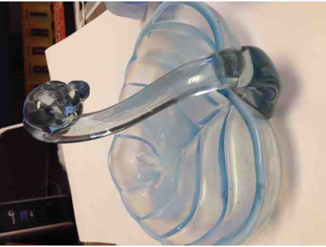 Vintage Duncan Miller Sylvan Swan Dish & Canterbury Flower Petals Taper Candle Holders