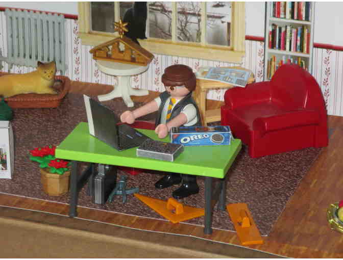 Miniature Christmas Room, Hand made by Sister Carol Crater