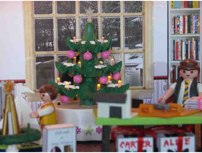 Miniature Christmas Room, Hand made by Sister Carol Crater