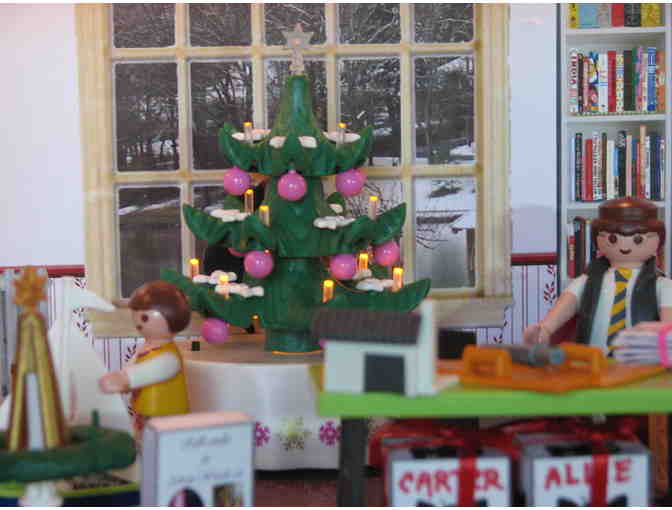 Miniature Christmas Room, Hand made by Sister Carol Crater