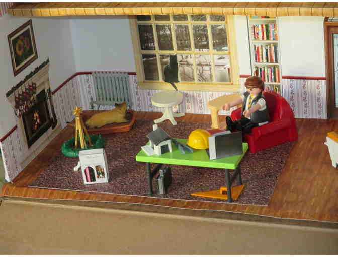 Miniature Christmas Room, Hand made by Sister Carol Crater