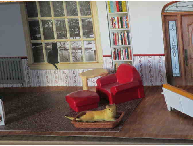 Miniature Christmas Room, Hand made by Sister Carol Crater