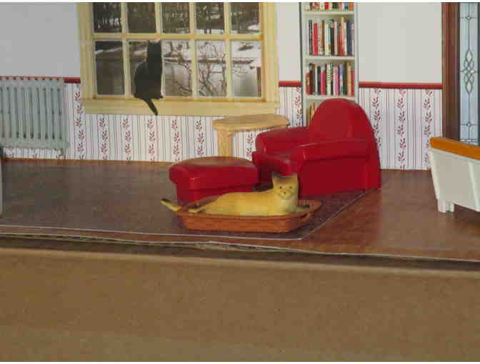 Miniature Christmas Room, Hand made by Sister Carol Crater