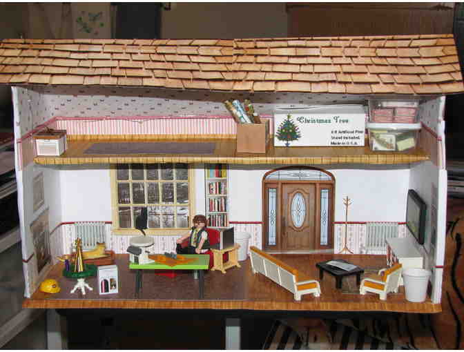 Miniature Christmas Room, Hand made by Sister Carol Crater