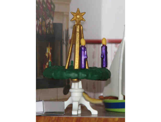 Miniature Christmas Room, Hand made by Sister Carol Crater