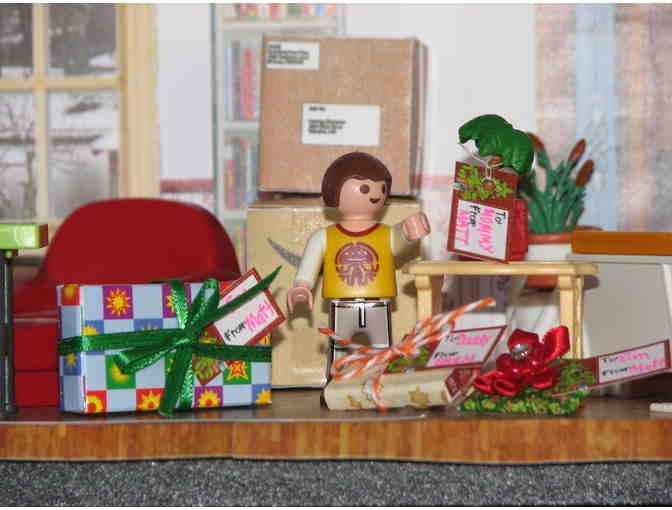 Miniature Christmas Room, Hand made by Sister Carol Crater