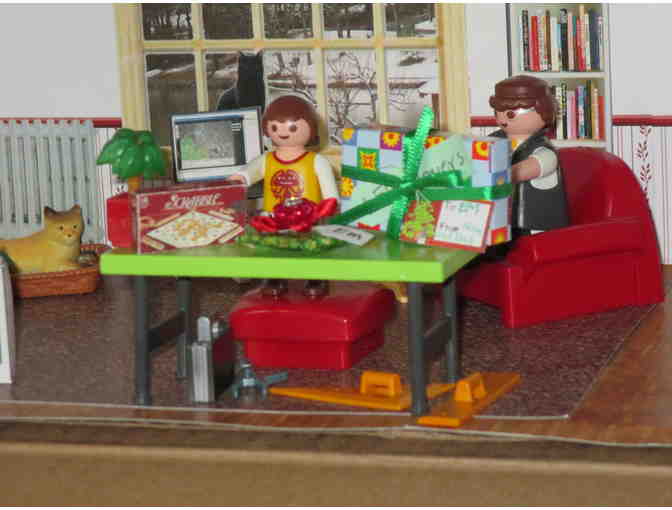 Miniature Christmas Room, Hand made by Sister Carol Crater