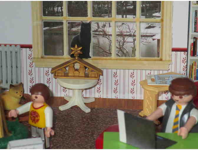Miniature Christmas Room, Hand made by Sister Carol Crater