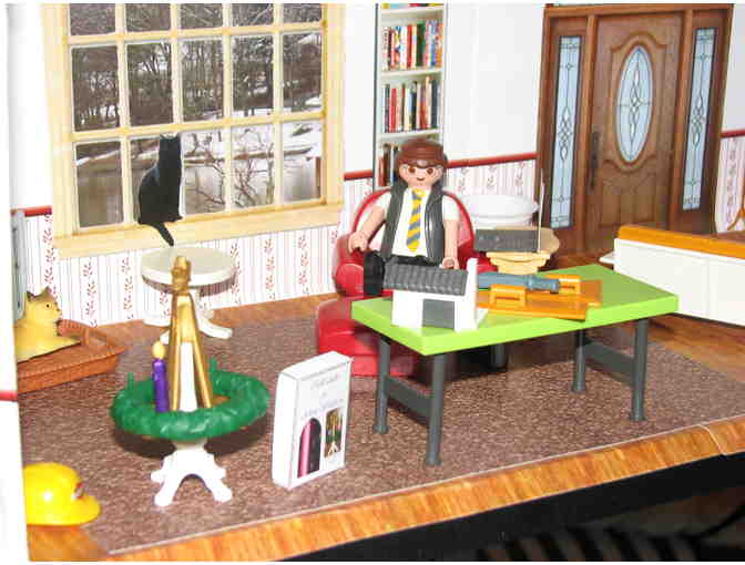 Miniature Christmas Room, Hand made by Sister Carol Crater