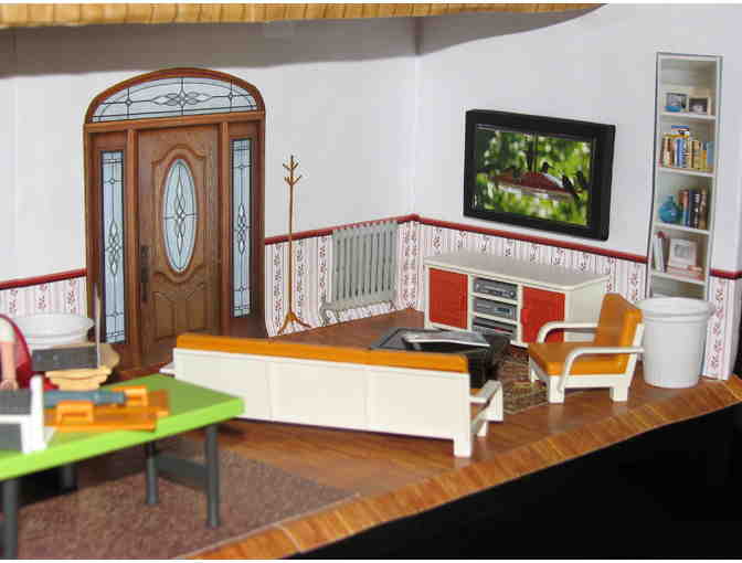 Miniature Christmas Room, Hand made by Sister Carol Crater