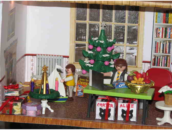Miniature Christmas Room, Hand made by Sister Carol Crater